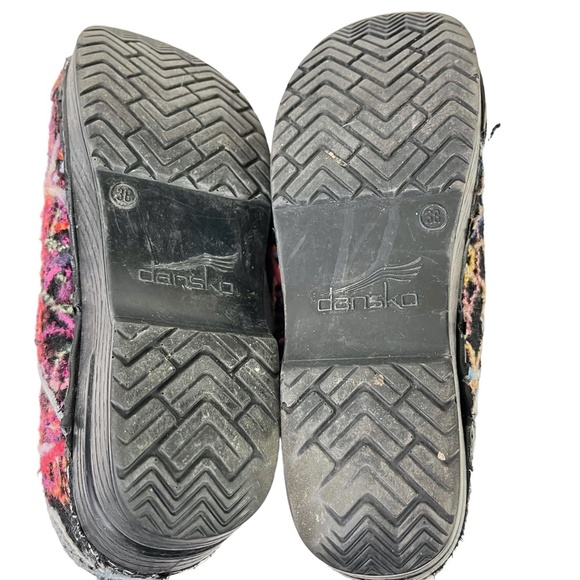 DANSKO Confetti Wool Multi-Colored Clogs Black Scribble Professional Shoes sz 38 - Picture 15 of 16